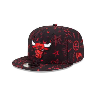 Sapca New Era Chicago Bulls NBA Doodle 9FIFTY Snapback - Negrii